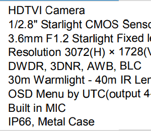 دوربین  بولت استارلایت اپتینا 5 مگاپیکسل AWASIS 500DLF -SA