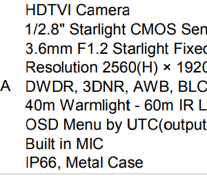 دوربین  بولت استارلایت اپتینا 5 مگاپیکسل NESTOR 500DLF-SA