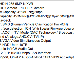 دستگاه ضبط تصویر برند اپتینا 5 مگاپیکسل 4 کانال OHD-6104ZF-A1