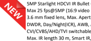 دوربین  بولت  داهوآ 5 مگاپیکسل  وارم لایت(DH-HAC-HFW1500CMP)