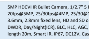 دوربین  بولت  داهوآ 5 مگاپیکسل(HAC-B1A51)