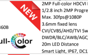 دوربین  بولت  داهوآ 2 مگاپیکسل استارلایت تمام رنگی(HAC-HFW1209CP-LED-0360B)