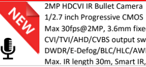 دوربین  بولت  داهوآ 2 مگاپیکسل میکروفون دار (HAC-HFW1200CMP-A)